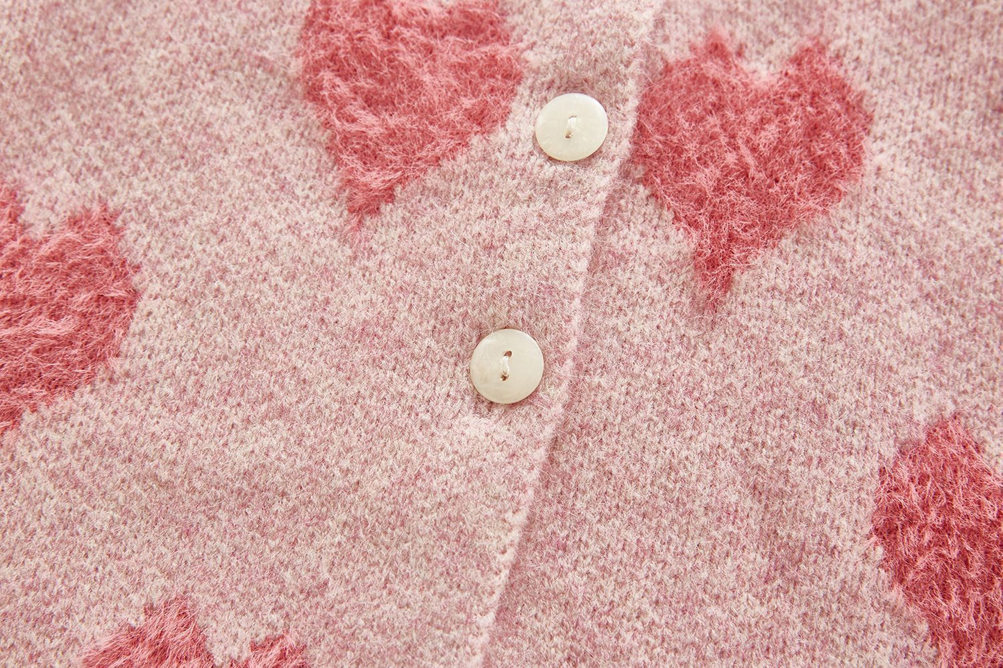 Baby's Canela's 2-piece Knitted pinky heart
