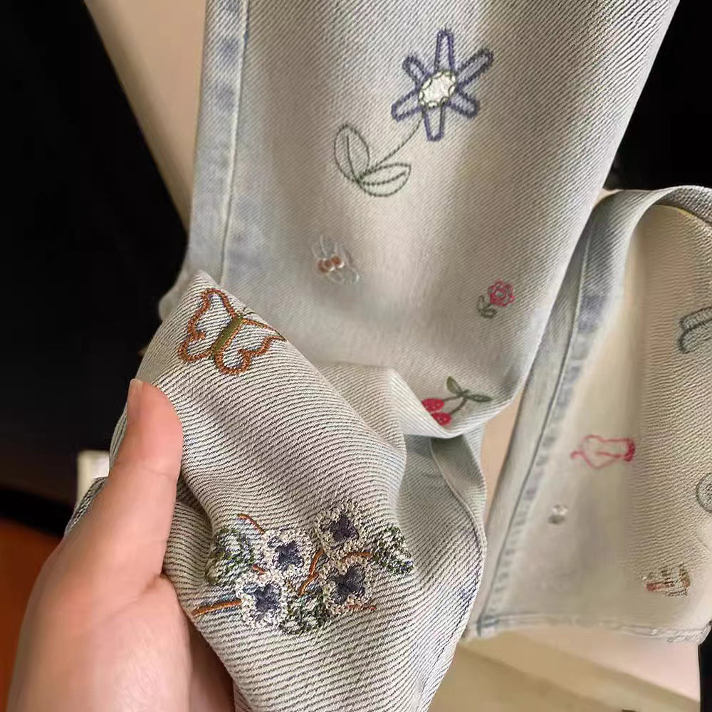 Baby's Canela's Embroidered Straight Jeans