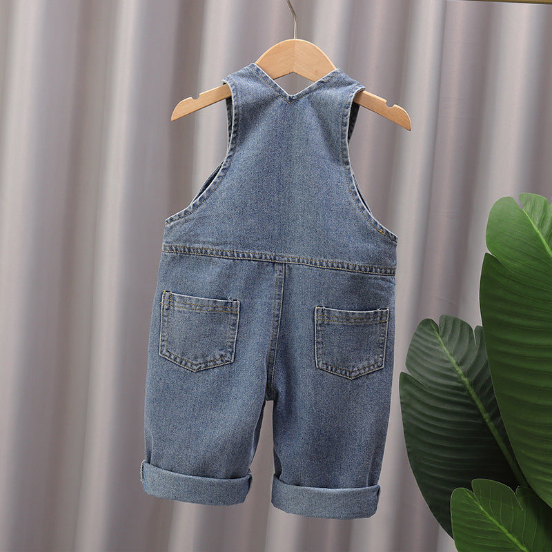 Baby's Canela's Retro Cartoon Denim Overalls